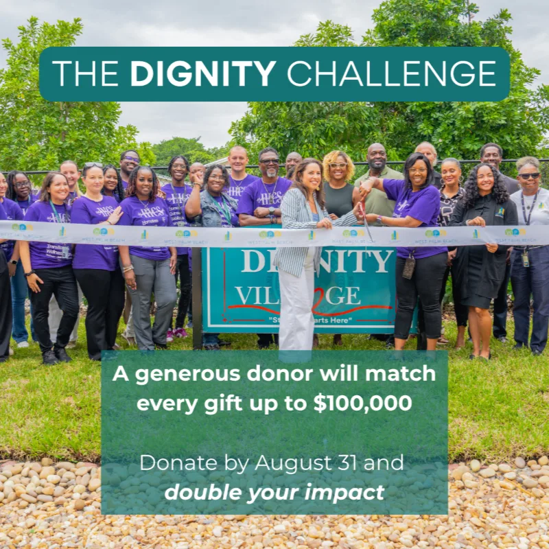 Integrated Healthcare Systems team at the Dignity Village ribbon cutting in West Palm Beach